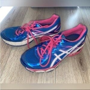 Asics Women's Blue and Pink Running Shoes